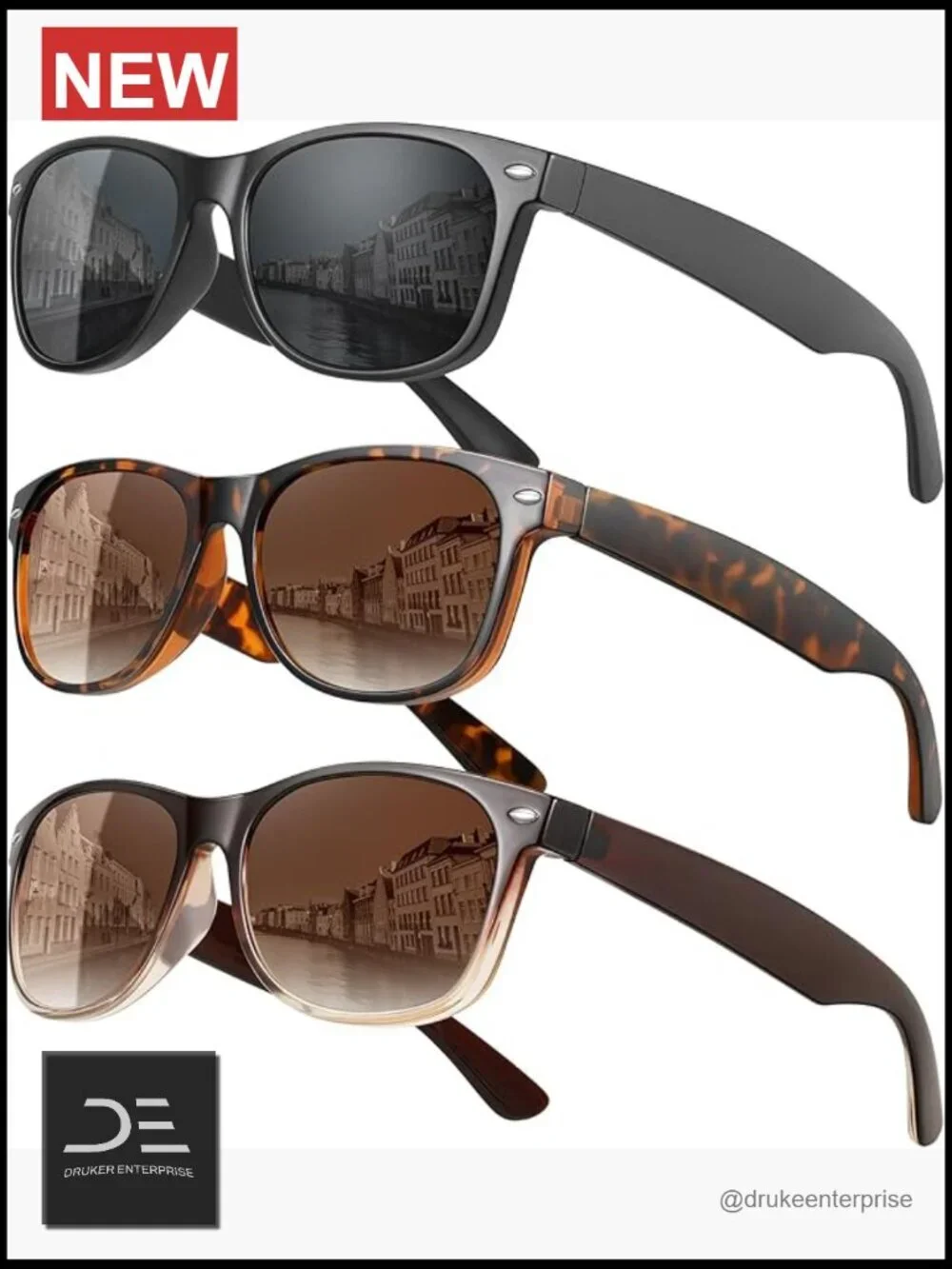 Polarized Sunglasses 3 Pack Retro UV Protection Driving